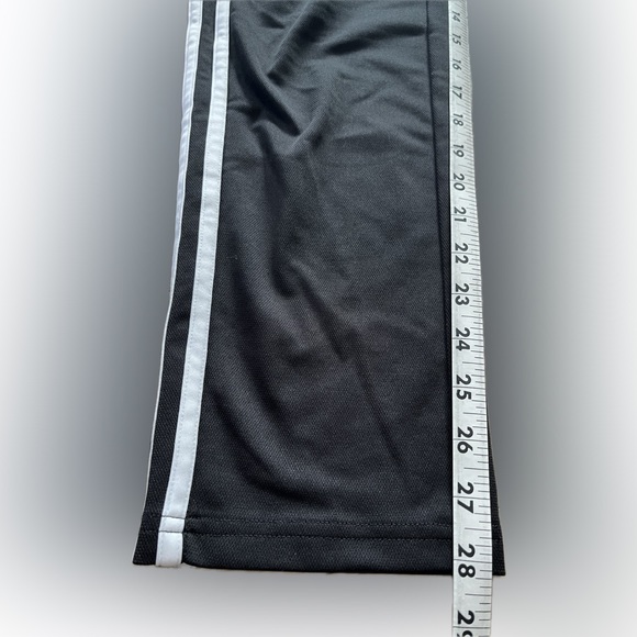 Adidas Athletic Sweatpants Black w/ White Stripes Girls Size 14/16 L EUC - Picture 6 of 8